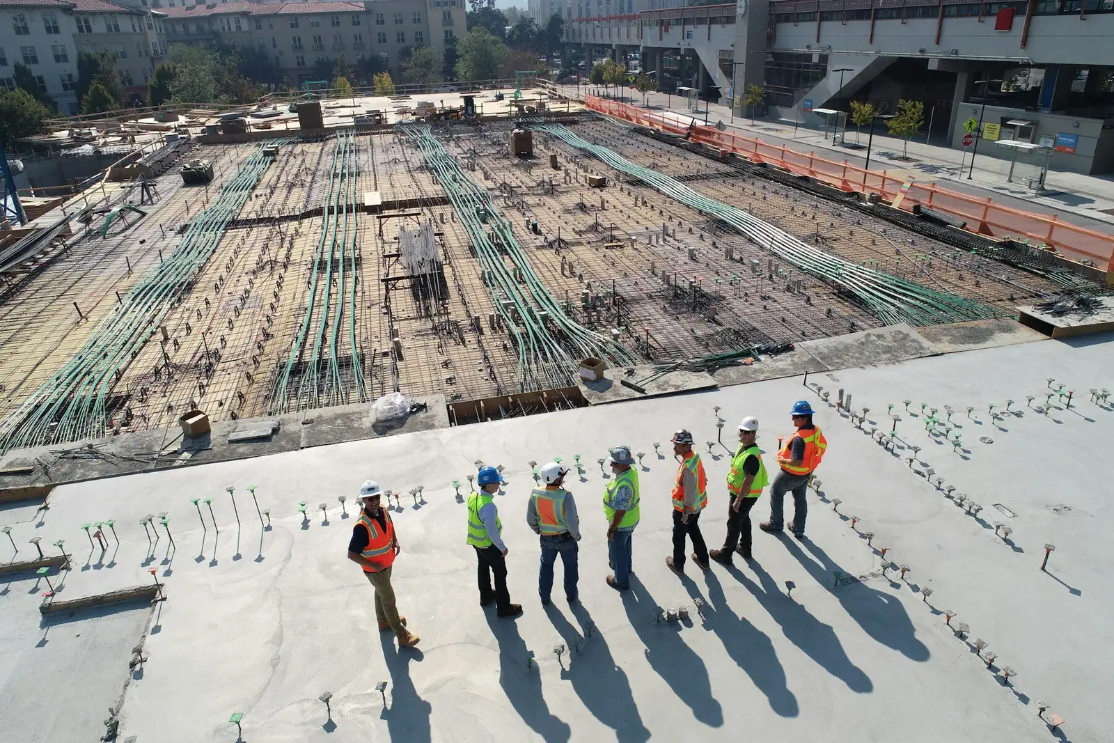 Encofrado de estructura de hormigón en una obra de Encorovi